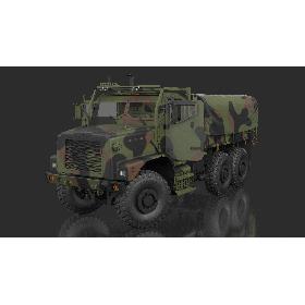 3D model OshKosh MTVR MK23 with Tent Rigged